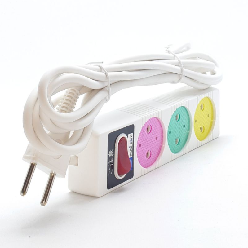 LY-211SK3 3M 3L Loyal Yunior Stop Kontak Saklar Lampu Kabel 3 Meter 3 Lubang / Colokan Listrik