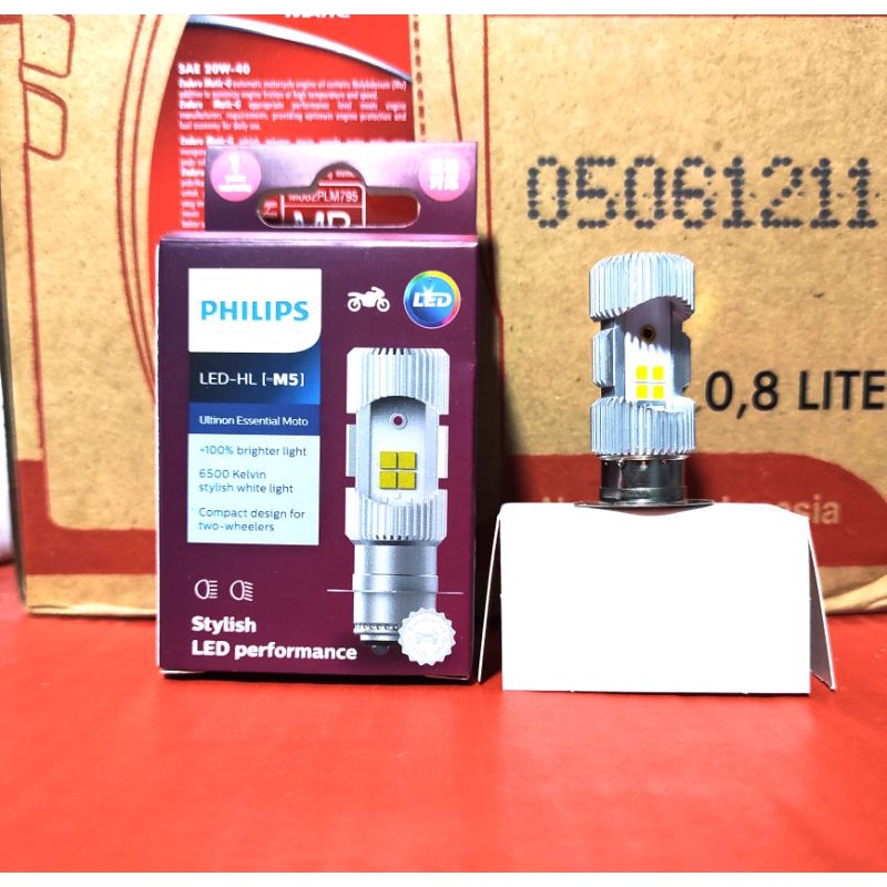 philips LED m5 H6 DC 6500 Kelvin kaki 1 putih  for all matic