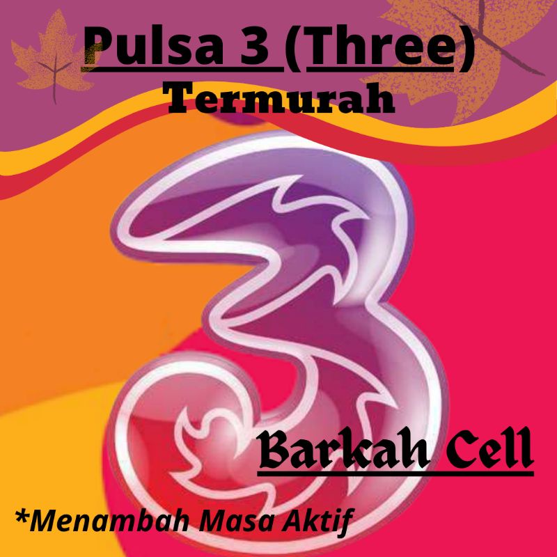Pulsa 3 (Three) Reguler - 1000, 2000, 3000, 4000 & 5000