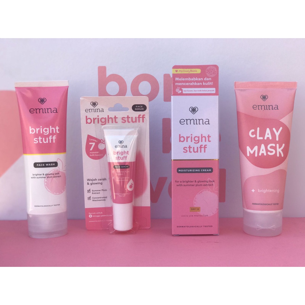 ❤️ GROSIR ❤️ Emina Paket Glowing Bright Stuff Mini Series