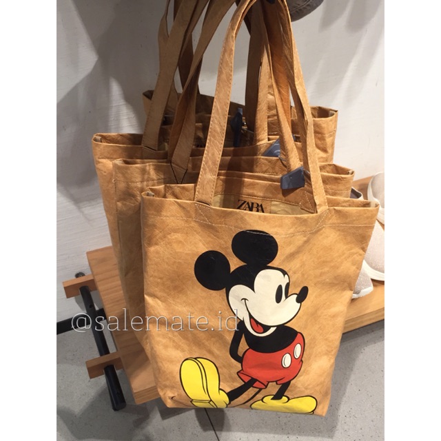 ZARA Disney Mickey Mouse Tote Bag
