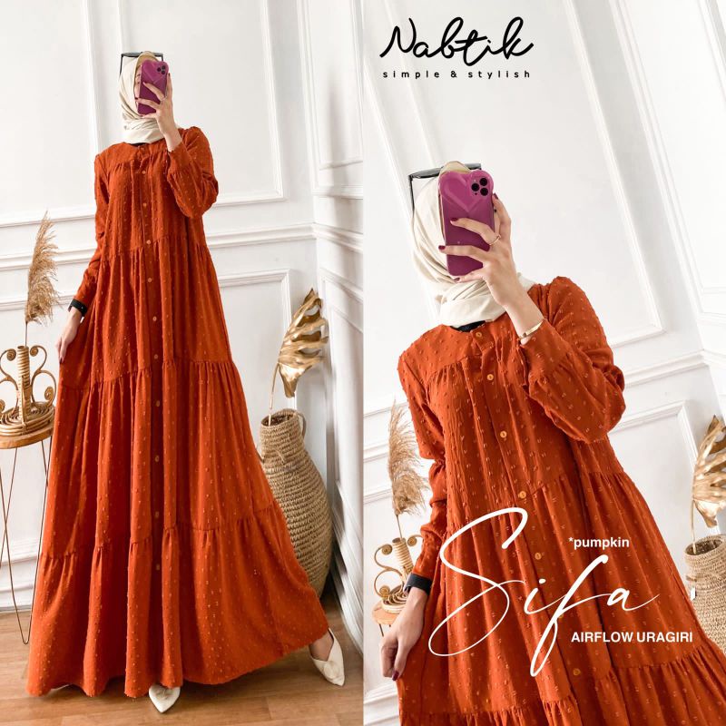 bismillah..dress Sifa ld 108 pj140 ori by nabtik solo best seller