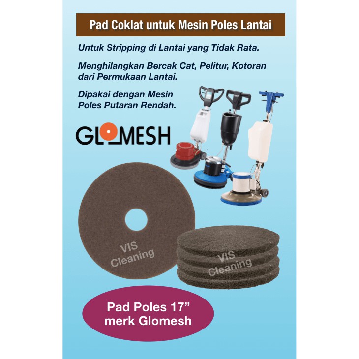 Floor Pad Glomesh Hitam / Coklat 17” (1 box isi 5)