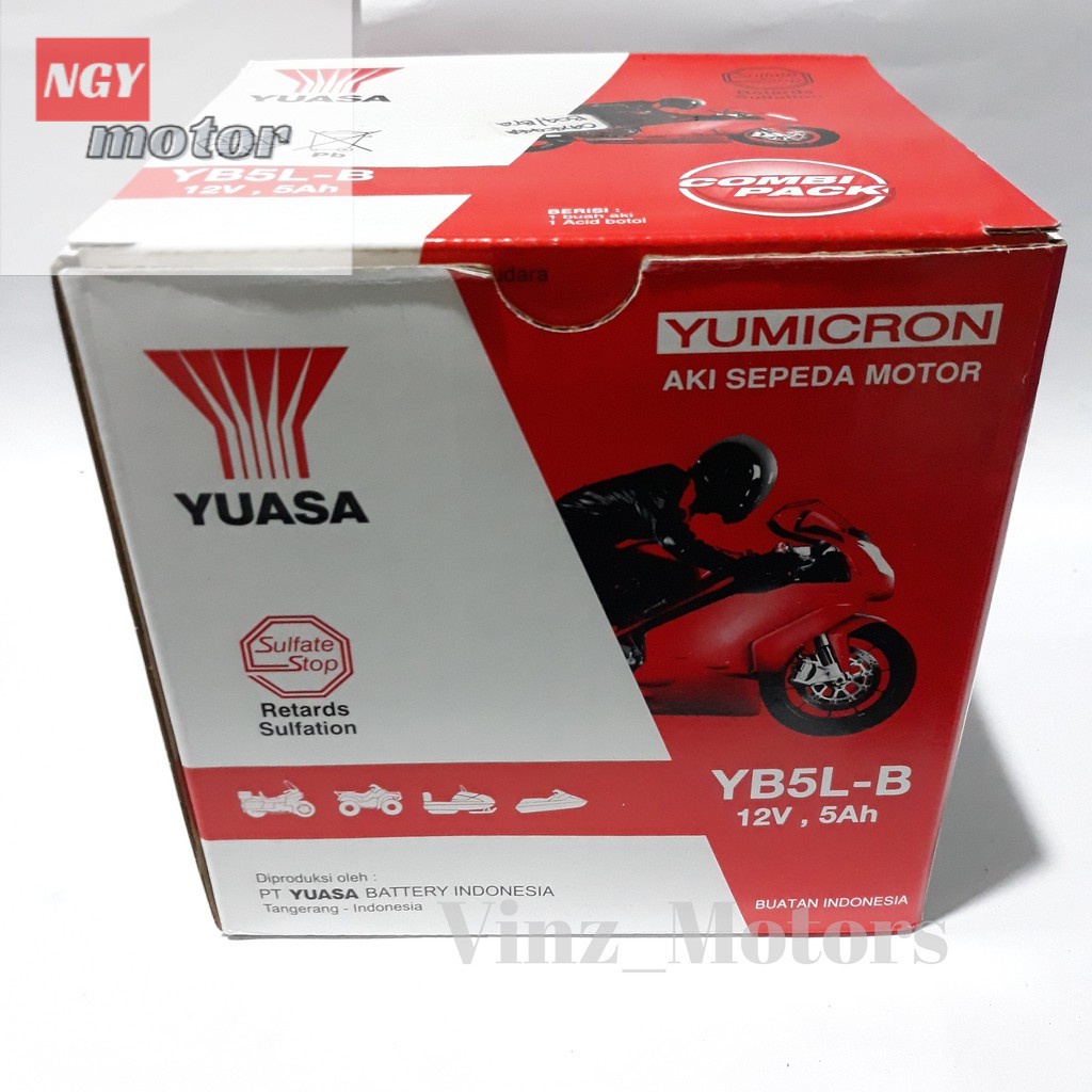 AKI BASAH YUASA YAMAHA JUPITER MX 135 OLD  / Z - MIO SPORTY - SUPRA X LAMA - VEGA ZR - SMASH YB5LB
