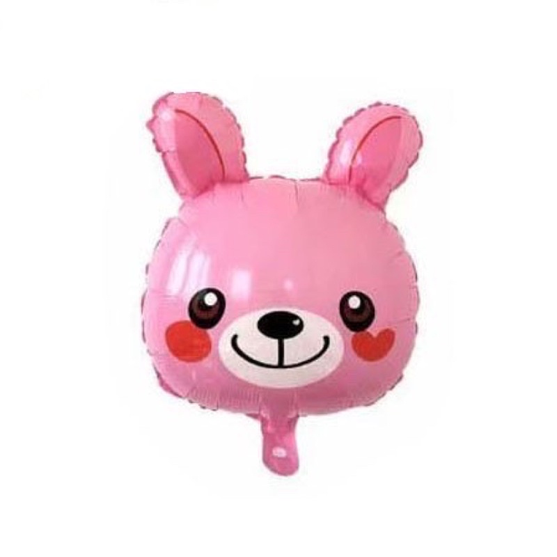 balon foil binatang animal bentuk kepala hewan panda kelinci beruang bebek duck bear rabbit 18 inch besar