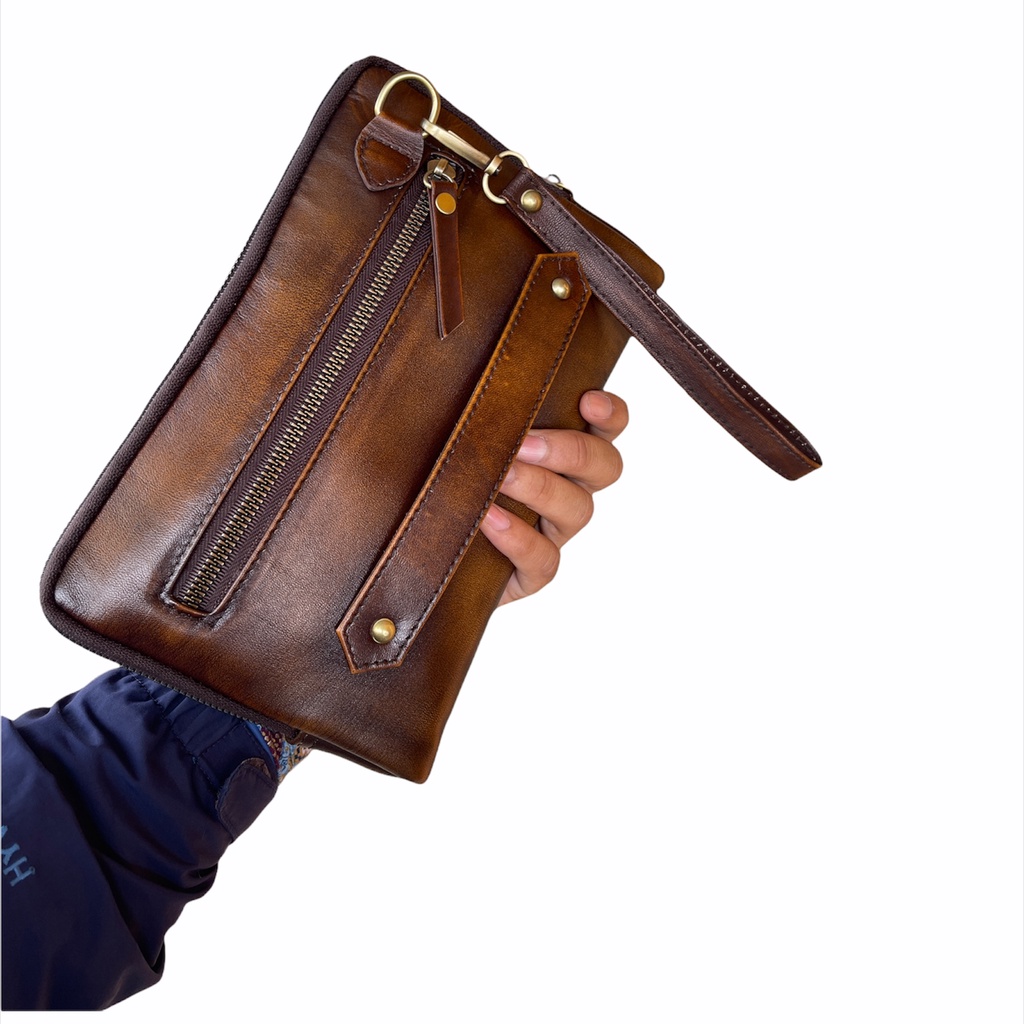 Jayuwan Clutch - Handbag Pria Kulit sapi asli