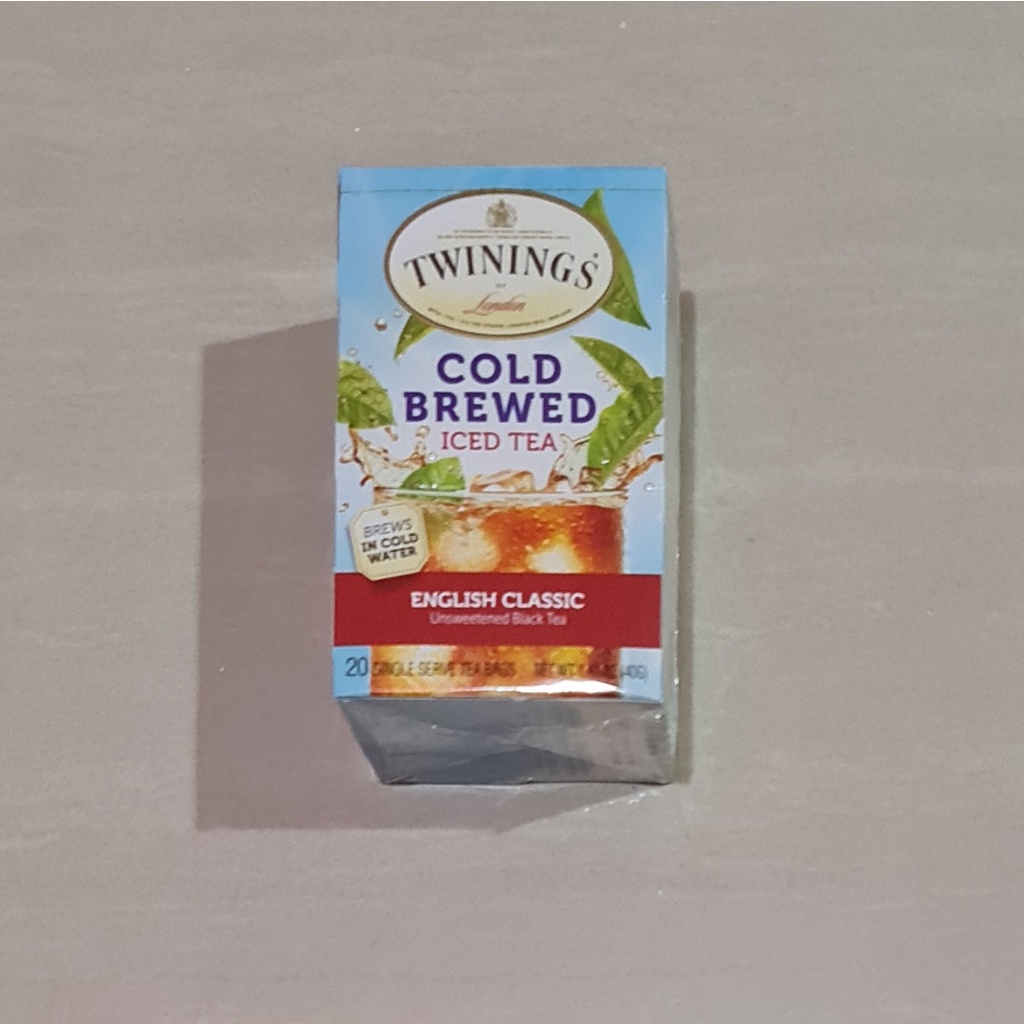 Teh Twinings of London Cold Brewed Iced Tea English Classic 20 x 2 Gram