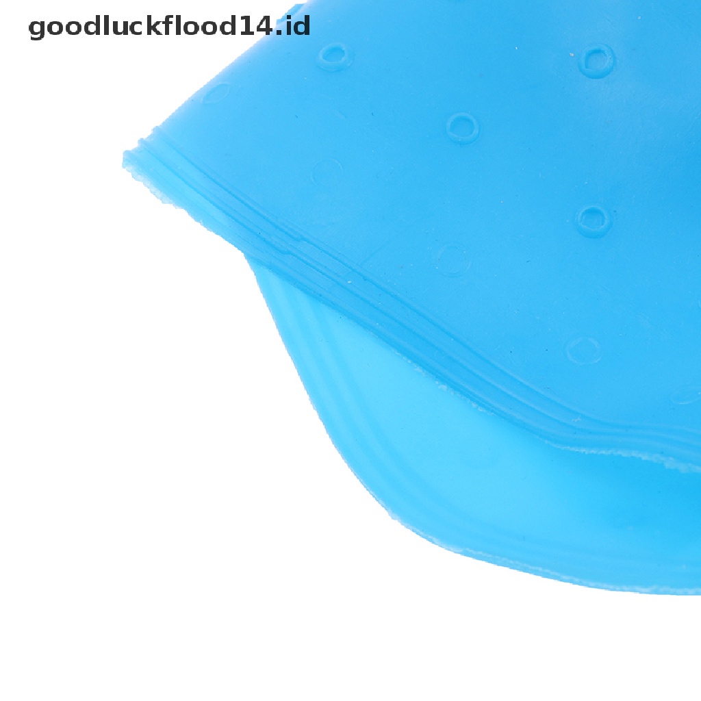 [OOID] Blue Silicone Hair Highlights Cap With Needle Coloring Cap Hat Styling Tools ID