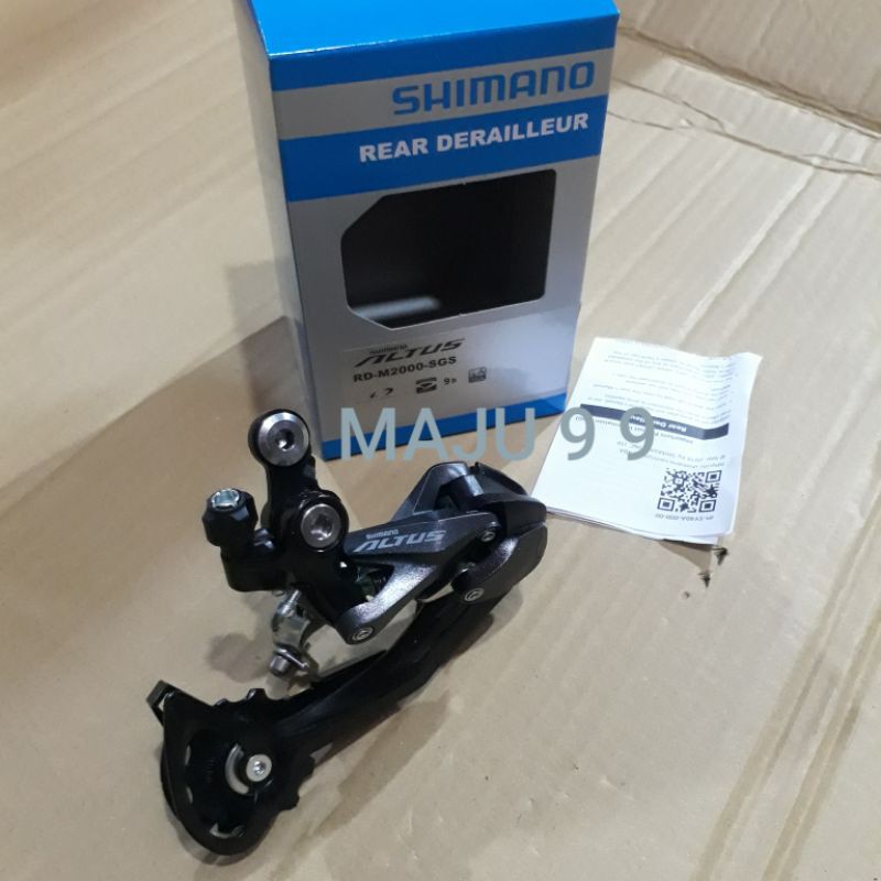 Rear Derailleur Rd 9 Speed Shimano Altus M2000 SGS 9 Speed Long Cage Original With Box