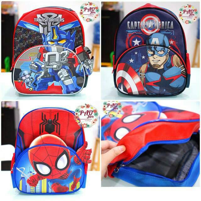 Tas sekolah spiderman anak / tas ransel sekolah karakter / tas ransel spiderman / tas ransel anak TK