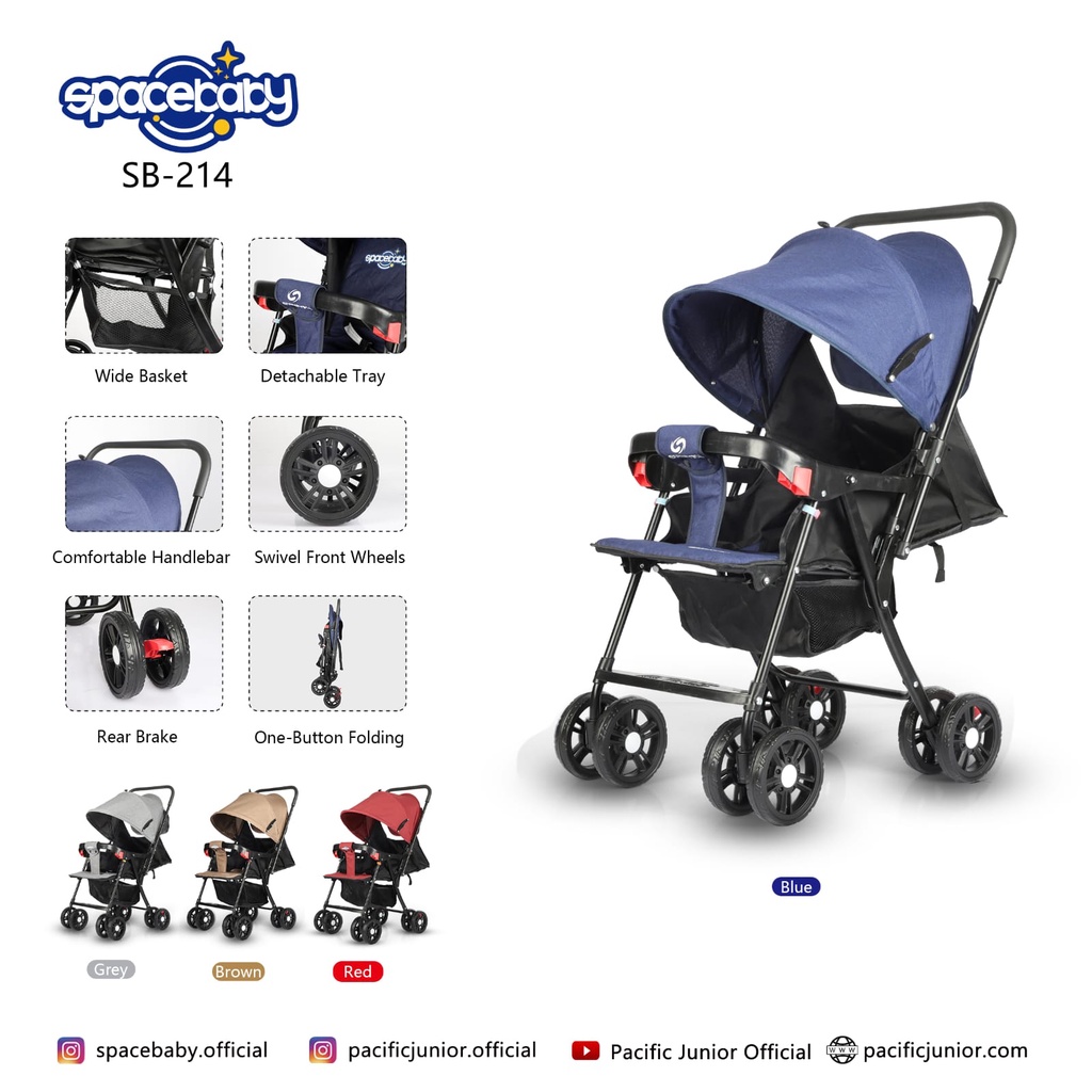 STROLLER SPACE BABY SB 204 SB 207 SB 214 KERETA DORONG BAYI SPACEBABY SB204 SB207 SB214