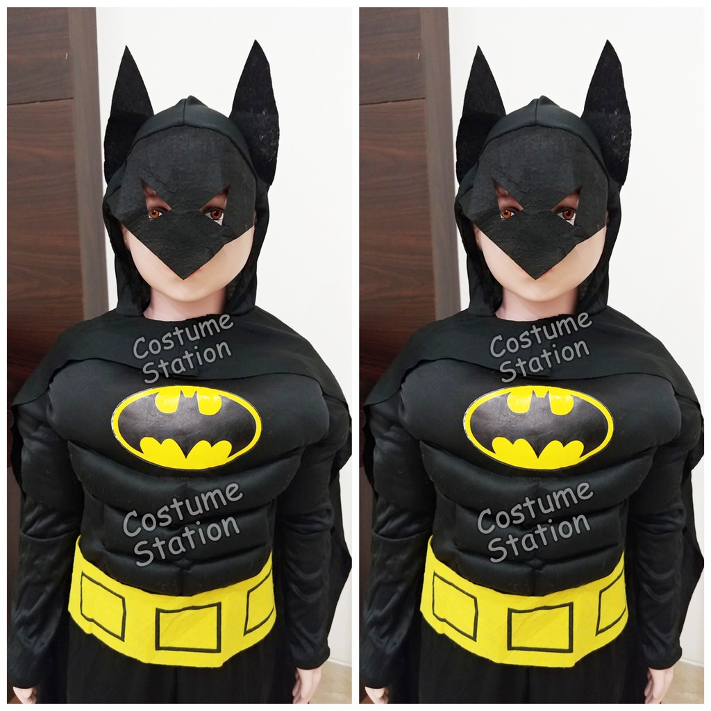 Kostum Superhero Batman / Costume Bat man DC Justice League anak laki