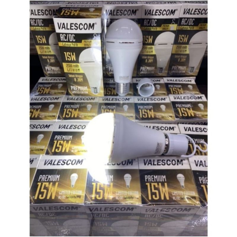 Bohlam emergency 15Wat Valescom Lampu Sentuh Premium 2000Mah