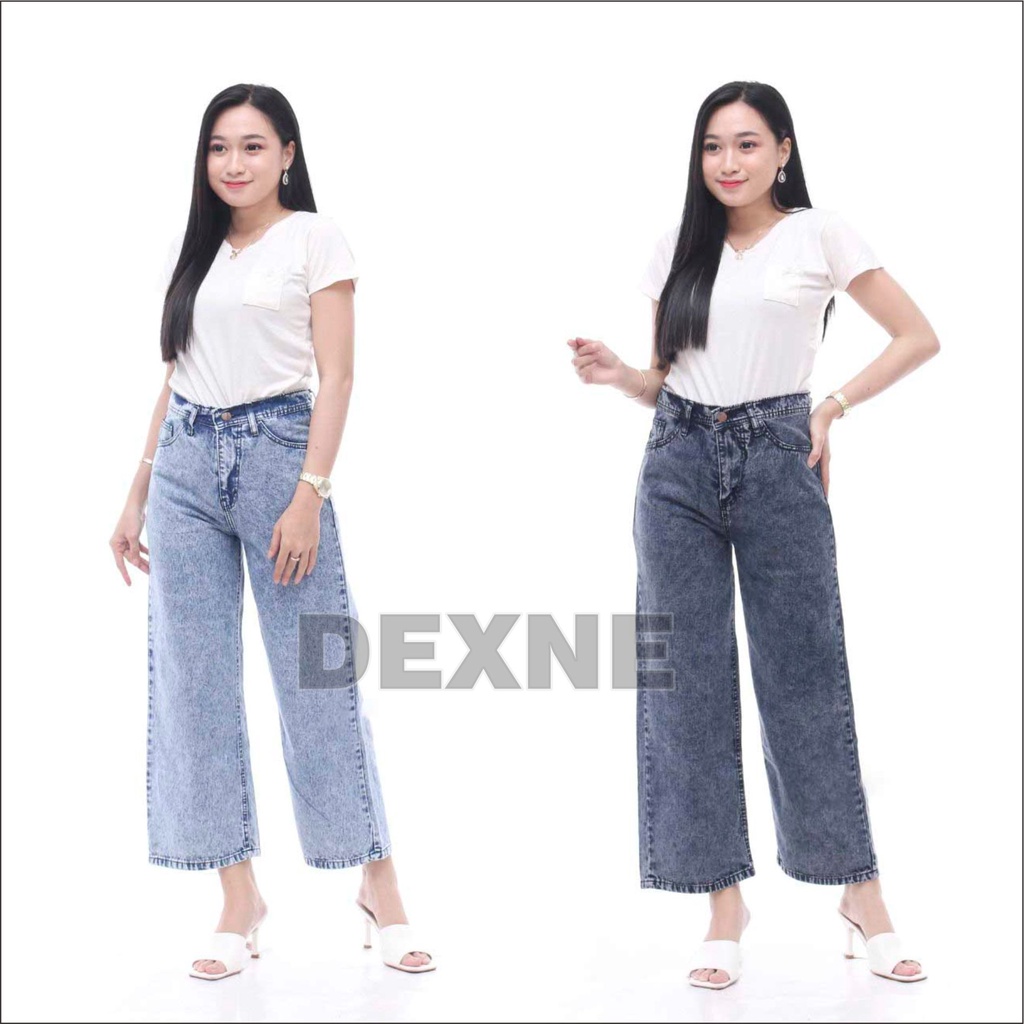 Kulot Jeans Celana Wanita Highwaist Korean Style Boyfriend Fashion Terlaris