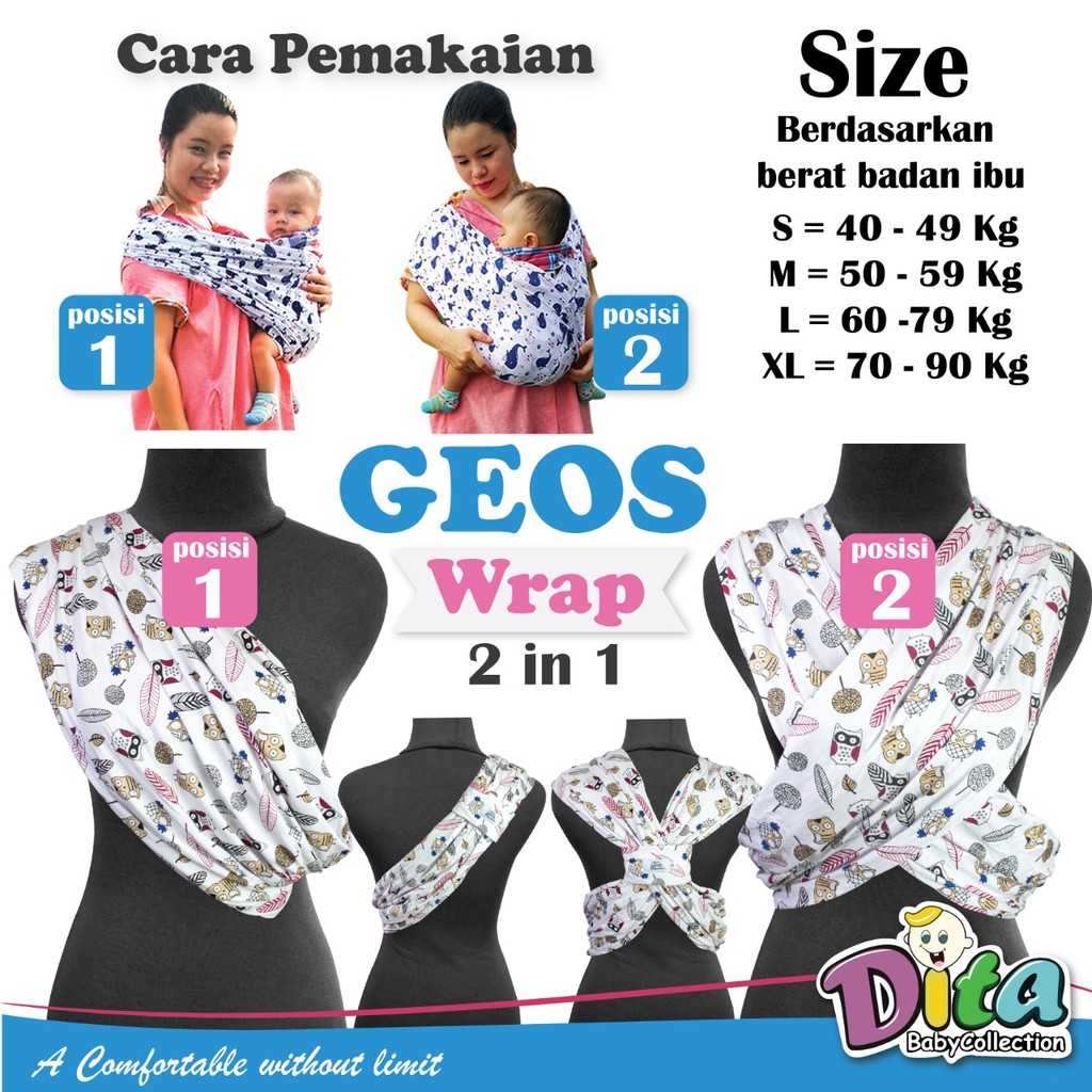 Bisa Tukar SIZE geos baby Wrab 2in1 geos murah, geos wrap 2in1 produsen GEOS WRAP 2in1 geos