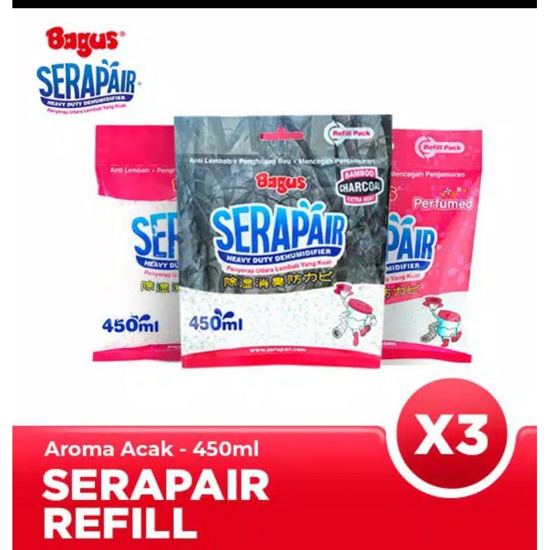 (Triple pack) Bagus Serap Air Refill 450 ml Mix