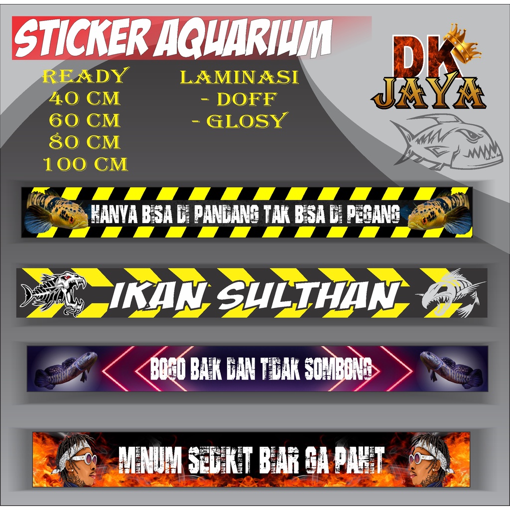 Jual Sticker Aquarium Stiker Akuarium Lucu Laminasy Glosy Indonesia