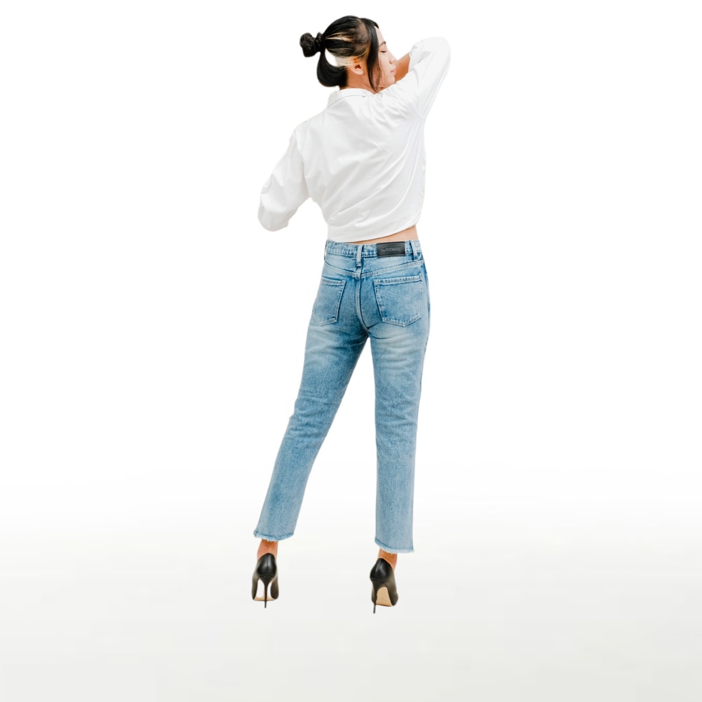 Bunbe - Highwaist Boyfriend Jeans Frontline Megan Fox