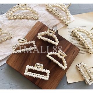 ♥TMALL88♥ Jepit Rambut Large Size Side Clip Pearl Hairpin Rhinestone Sweet Lovely H46 Geometric B16 TMALL88