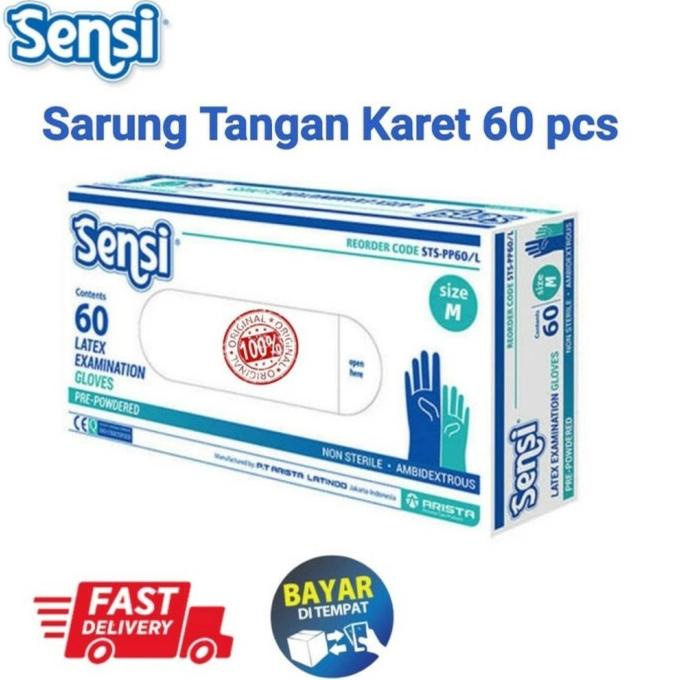 sarung tangan medis - sarung tangan latek medis Sensi size L