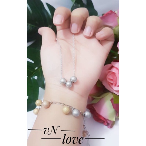 kalung wanita titanium gold/rose