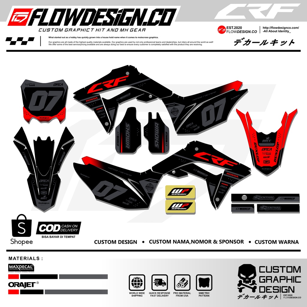 DECAL STICKER CRF 150L (CUSTOM DESIGN)