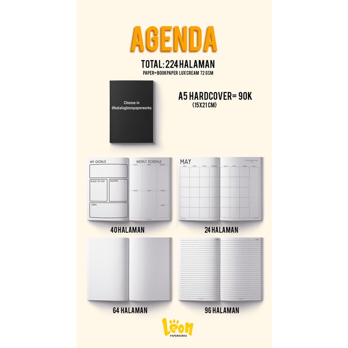 

[RESTOCK] Buku Notebook Journal Agenda, Polos dan dotted The Simpson - A5 Hard Agenda