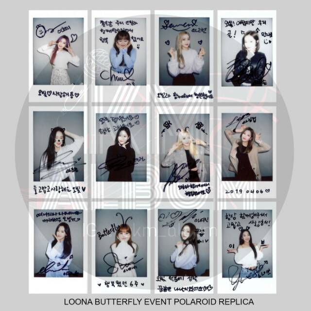 LOONA BUTTERFLY ALBUM EVENT REPLICA POLAROID