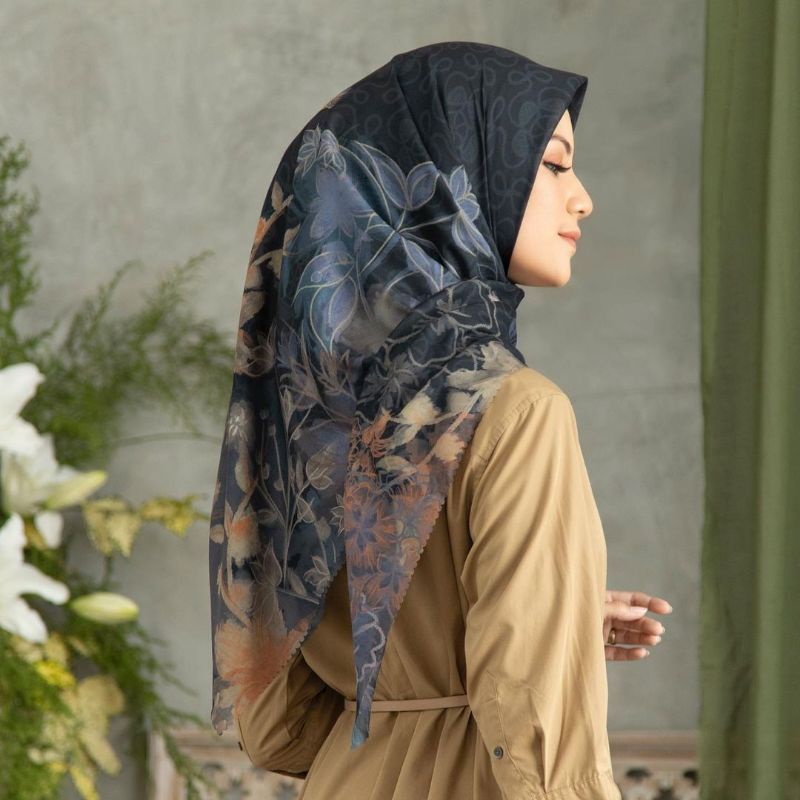 Hijab Segi Empat Motif  Lasercut MS Hijab /kerudung motif terbaru Jilbab Voal motif terlaris Jilbab deeka-Ms 17