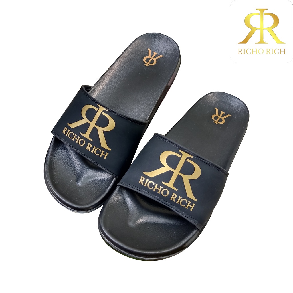 Sandal Pria Slop RICHO RICH ORIGINAL bahan kulit model baru HARGA KUALITAS