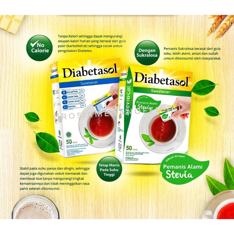 DIABETASOL SWEETENER - GULA NOL KALORI UNTUK DIABETES