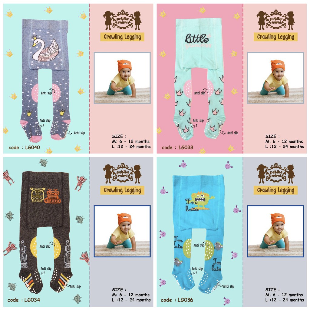 Legging Crawling Petite Mimi Boy And Girl Size M Dan L bahan lembut CBKS