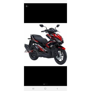 sticker decal full body aerox hitam merah