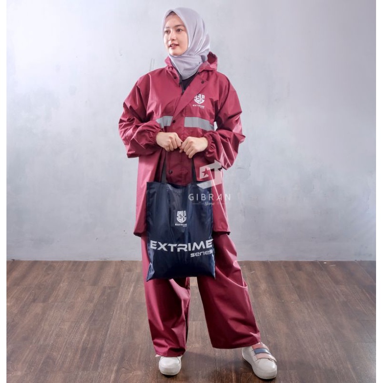 Jas Hujan Motor Extrime Series 882 Pria dan Wanita Bahan Tebal Original Setara AXIO | Raincoat Stylist