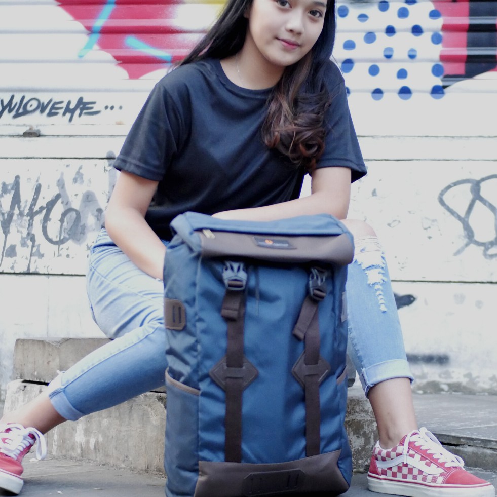 SKY SCRAPPER NAVY |Urban Factor x FORIND| Tas Ransel Punggung Ori Bag Pria Wanita Backpack Gunung