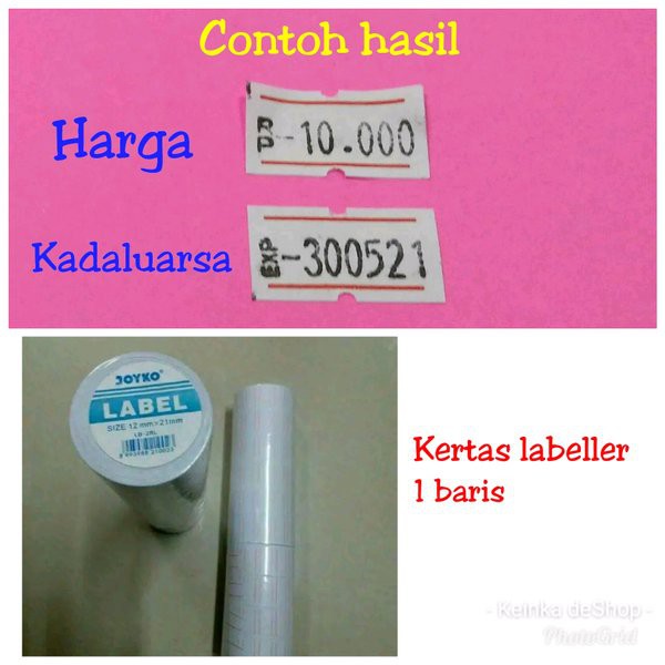 

kertas untuk isi alat cetak label harga merek bandrol (merk) price labeller hang tag gun Terbatas