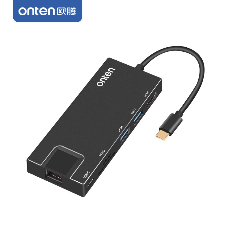 ONTEN OTN-9180 - 7 in 1 Type-C Multifunction Docking Station with Power Delivery (PD) Fast Charging