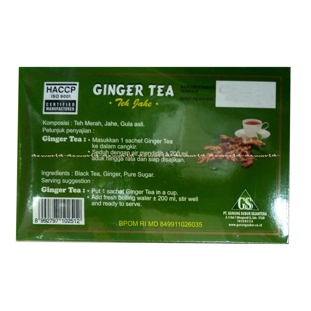 Kepala Djenggot Ginger Tea Teh Jahe Gingertea Gingger Tea 30gr