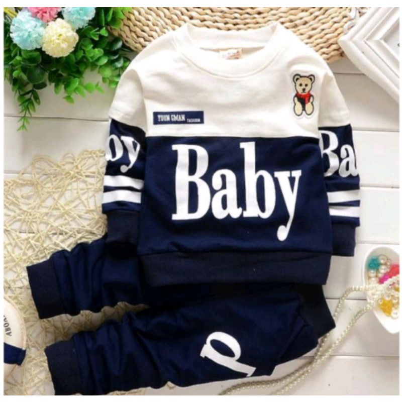 PAKAIAN SWEATER BEBY PANDA ANAK/SETELAN SWEATER ANAK LAKI-LAKI DAN PEREMPUAN