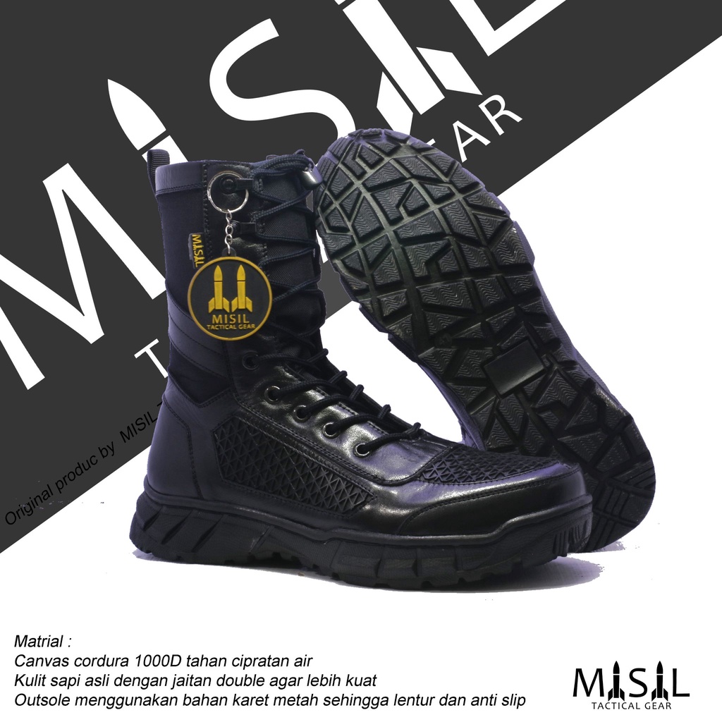 Sepatu PDL TNI Polri Jaring Tawon Original Misil Tactical Gear / Sepatu PDL Jaring Tawon / Sepatu PD