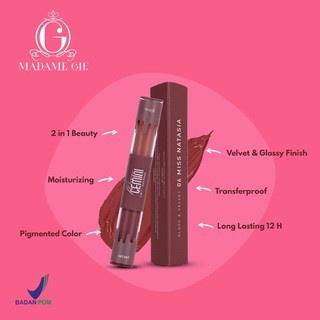 ⭐️ Beauty Expert ⭐️ Madame Gie Miss Gemini 2 in 1 Gloss n Velvet - Make Up Lipstick