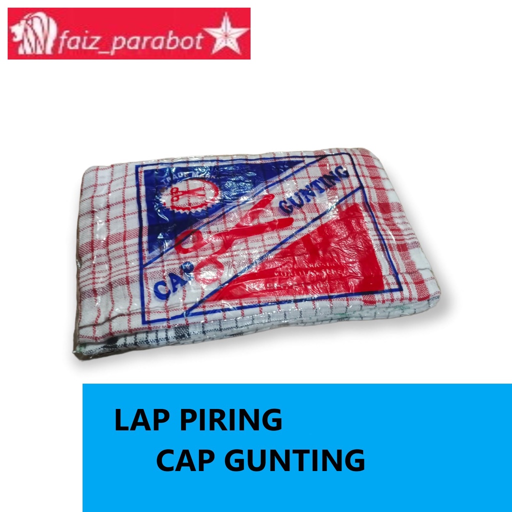 [ 12 PCS ] kain serbet  lap tangan piring kotak kotak 1 pak