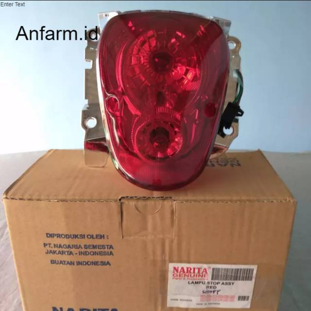 Reflektor lampu belakang stoplamp assy red Honda Scoopy karbu 2010 2013