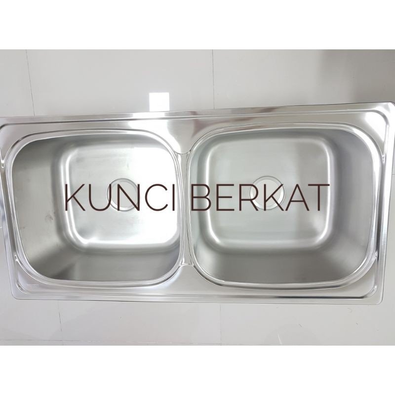 Kitchen Sink 2 Lubang 10050/Bak Cuci Piring 2 Lubang/BCP