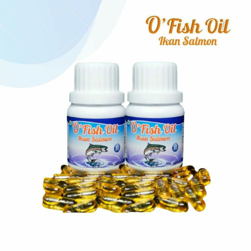 O Fish Oil Salmon (2 Botol) Minyak Ikan Salmon Omega 3 Vitamin Minyak Ikan Untuk Anak