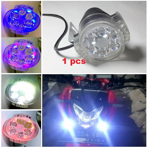 Lampu Tembak Sorot 6 LED Mode Putih dan Warna Warni