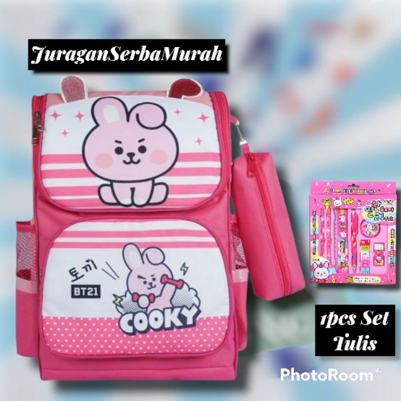 Tas Ransel Sekolah Perempuan SD Karakter BT21 Murah