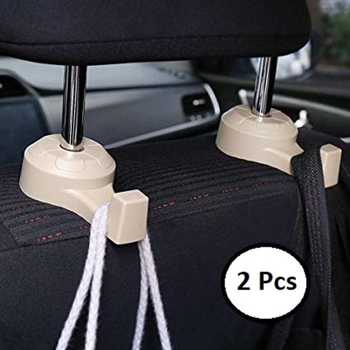 DAPAT 2PCS Gantungan Barang Jok Mobil Multifungsi Serbaguna/Car Hook Hanger Plastik Beban 6 kilo