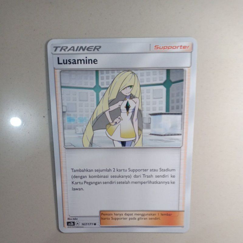 lusamine trainer card kartu pokemon tcg indonesia