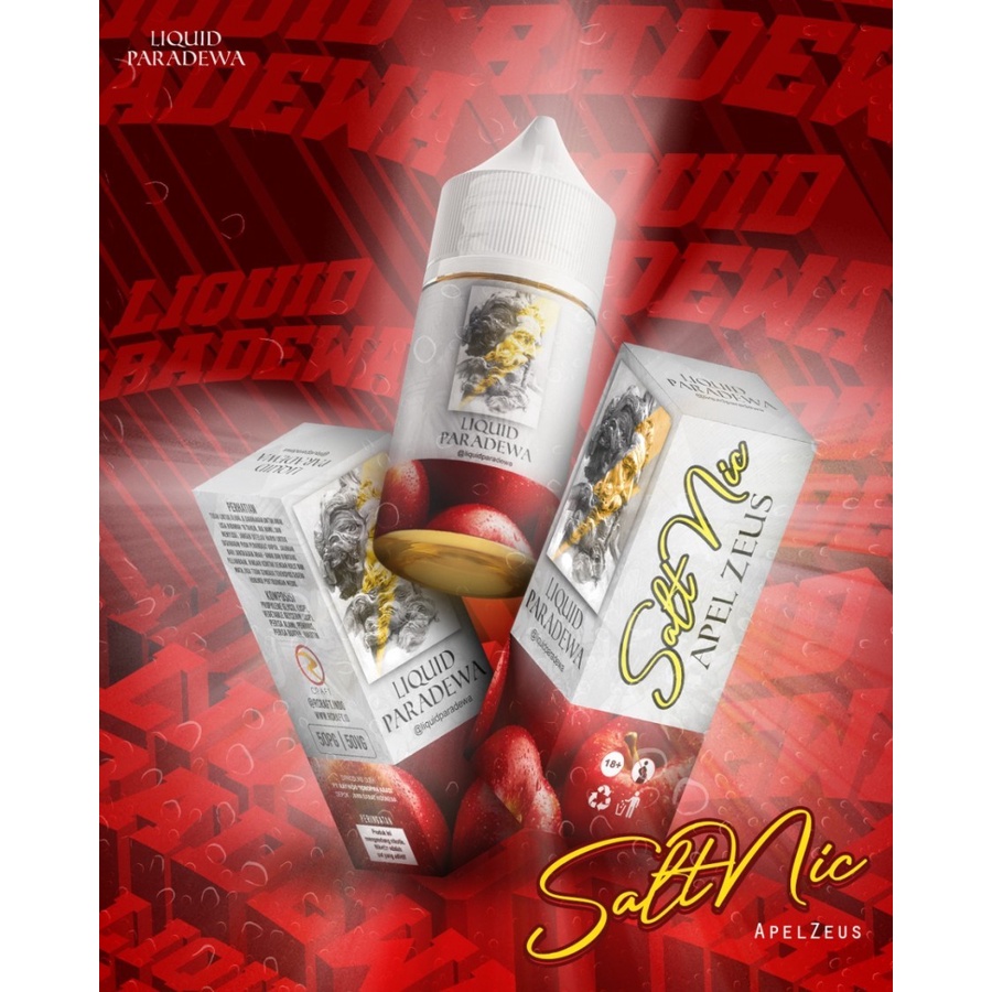 Liquid Paradewa Apel Zeus Salt Nic 30ML 30Mg by Rcraft Berpita Cukai